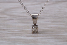 Load image into Gallery viewer, Diamond set White Gold Solitaire Necklace