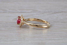 Load image into Gallery viewer, Stunning One carat Ruby and Halo set Diamond Ring