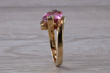 Load image into Gallery viewer, Pink Topaz and Diamond set Yellow Gold Ring