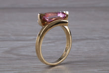 Load image into Gallery viewer, Pink Topaz and Diamond set Yellow Gold Ring