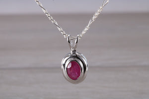 Oval cut Ruby set Necklace