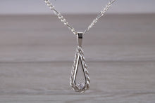 Load image into Gallery viewer, Natural Round cut Diamond set Silver Necklace