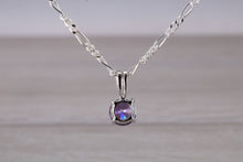 Load image into Gallery viewer, Natural Round cut Amethyst set Silver Necklace