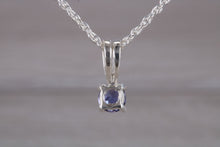 Load image into Gallery viewer, Natural Iolite Gemstone set Silver Necklace
