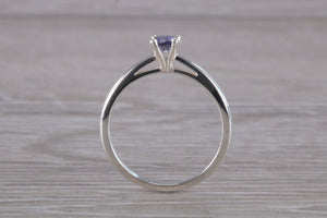 Natural Iolite Gemstone set Silver Ring