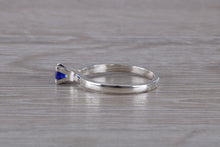 Load image into Gallery viewer, Natural Blue Sapphire Ring. Sterling Silver