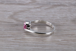 Silver Ring set with Natural Pink Topaz. November birthstone,Sagittarius Zodiac Gemstone.Perfect birthday or Anniversary Gift.