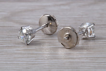 Load image into Gallery viewer, One carat Solitaire Necklace and One carat Studs set with top grade Moissanite Diamonds