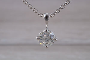 One carat Solitaire Necklace and One carat Studs set with top grade Moissanite Diamonds