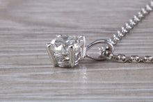 Load image into Gallery viewer, One carat Solitaire Necklace and One carat Studs set with top grade Moissanite Diamonds