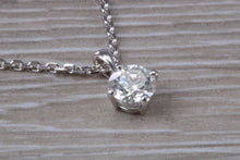 Load image into Gallery viewer, One carat Solitaire Necklace and One carat Studs set with top grade Moissanite Diamonds