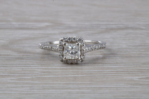 One carat Diamond set Platinum Bridal Rings