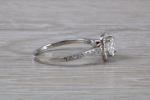 One carat Diamond set Platinum Bridal Rings