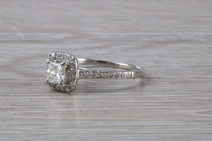 One carat Diamond set Platinum Bridal Rings