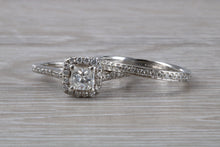 Load image into Gallery viewer, One carat Diamond set Platinum Bridal Rings