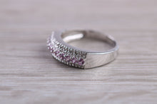 Load image into Gallery viewer, White Gold Pink Topaz and Diamond set Ring