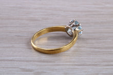 Load image into Gallery viewer, 1.50 carat Aquamarine Solitaire set in Yellow Gold and Platinum