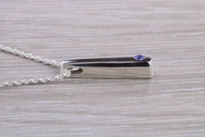 Natural Tanzanite set Silver Necklace