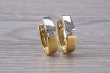 Load image into Gallery viewer, Simply Beautiful Diamond set 18ct Yellow and White Gold Earrings