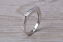 Load image into Gallery viewer, Slim Baguette cut Diamond set 18ct White Gold Eternity Ring