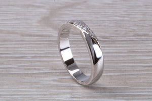 4 mm wide Crossover Diamond set Band