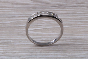 Traditional Princess cut Diamond set 18ct White Gold Eternity Ring