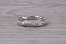 Load image into Gallery viewer, Pave Diamond set 18ct White Gold Band