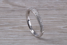 Load image into Gallery viewer, Pave Diamond set 18ct White Gold Band