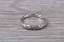 Load image into Gallery viewer, Pave Diamond set 18ct White Gold Band