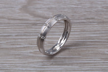 Load image into Gallery viewer, 4 mm Wide Diamond set 18ct White Gold Band