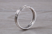 Load image into Gallery viewer, 4 mm Wide Diamond set 18ct White Gold Band