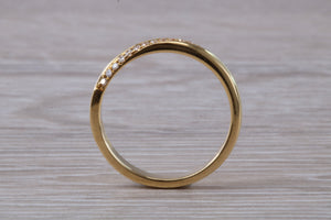 Crossover Diamond set 18ct Yellow Gold Band