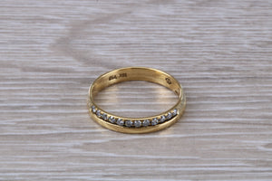 Edge set Diamond 18ct Yellow Gold Wedding Band