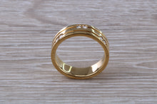 Load image into Gallery viewer, 6 mm wide Diamond set 18ct Gold Band