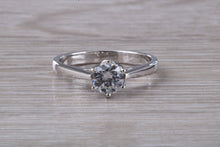 Load image into Gallery viewer, Tulip Flower Solitaire, Certified Round cut Diamond