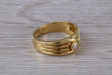 Load image into Gallery viewer, 8 mm Wide Diamond set 18ct Yellow Gold Ring