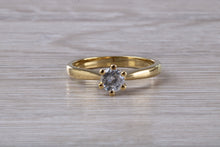 Load image into Gallery viewer, Petite six claw Diamond solitaire, Classic style with Half carat Diamond