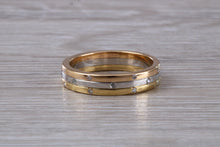 Load image into Gallery viewer, Beautiful Diamonds set 18ct Yellow Gold, 18ct Rose Gold and Platinum Band