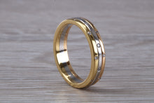 Load image into Gallery viewer, Beautiful Diamonds set 18ct Yellow Gold, 18ct Rose Gold and Platinum Band