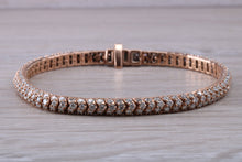 Load image into Gallery viewer, Three carats very unusual Rose Gold Diamond set Bracelet