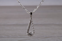 Load image into Gallery viewer, Natural Round cut Diamond set Silver Necklace