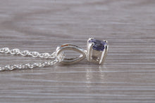 Load image into Gallery viewer, Natural Iolite Gemstone set Silver Necklace