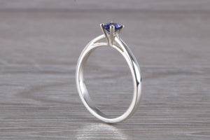 Natural Iolite Gemstone set Silver Ring