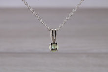 Load image into Gallery viewer, Natural Peridot Gemstone set Silver Necklace
