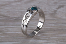 Load image into Gallery viewer, Gents London Blue Topaz set Sterling Silver Signet Ring