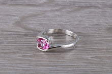Load image into Gallery viewer, Silver Ring set with Natural Pink Topaz. November birthstone,Sagittarius Zodiac Gemstone.Perfect birthday or Anniversary Gift.