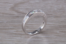 Load image into Gallery viewer, Ladies silver eternity ring set with Diamond white cubic zirconia&#39;s. Ideal 16th,18th,21st birthday present.Dress ring.