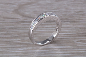 Ladies silver eternity ring set with Diamond white cubic zirconia's. Ideal 16th,18th,21st birthday present.Dress ring.