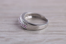 Load image into Gallery viewer, White Gold Pink Topaz and Diamond set Ring