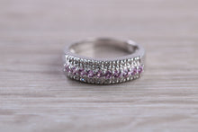 Load image into Gallery viewer, White Gold Pink Topaz and Diamond set Ring